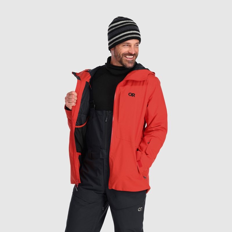 Outdoor Research Snowcrew Skijacke Herren Rot | Österreich-698YIXWFV