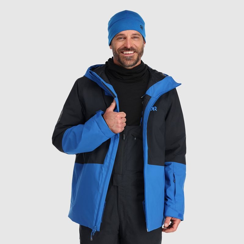 Outdoor Research Snowcrew Skijacke Herren Blau Schwarz | Österreich-048YVBFWU