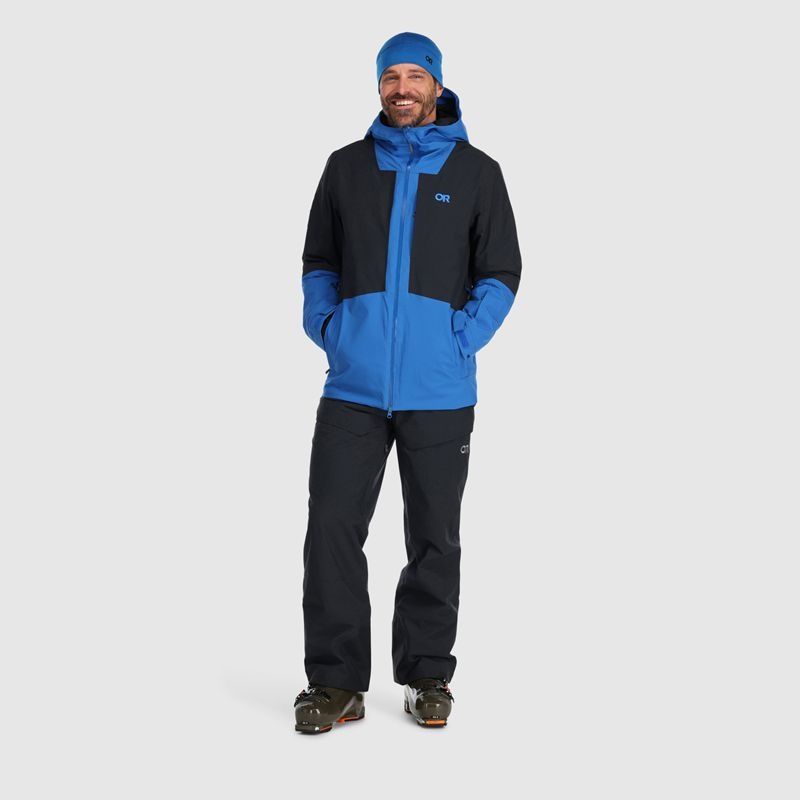 Outdoor Research Snowcrew Skijacke Herren Blau Schwarz | Österreich-048YVBFWU