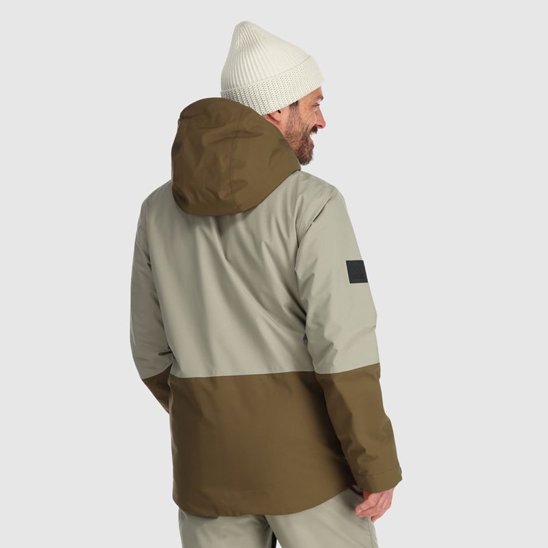 Outdoor Research Snowcrew Skijacke Herren Khaki Olivgrün | Österreich-058DAGYEI