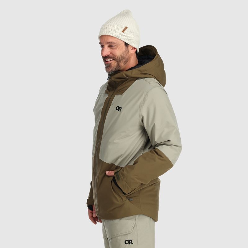 Outdoor Research Snowcrew Skijacke Herren Khaki Olivgrün | Österreich-058DAGYEI