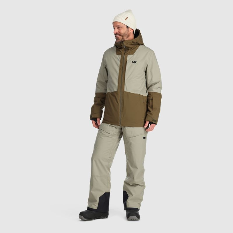 Outdoor Research Snowcrew Skijacke Herren Khaki Olivgrün | Österreich-058DAGYEI