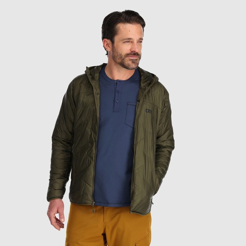 Outdoor Research SuperStrand LT Hoodie Daunenjacke Herren Olivgrün | Österreich-043IATUDX