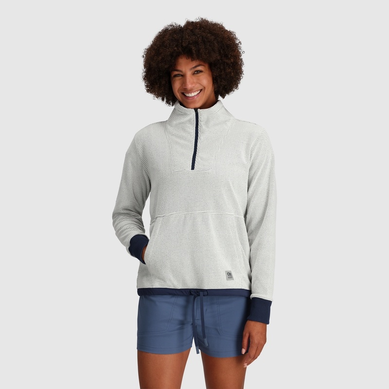 Outdoor Research Trail Mix Quarter Zip Pullover Damen Weiß | Österreich-084PYKTZG