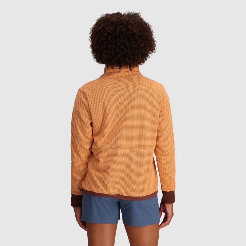 Outdoor Research Trail Mix Quarter Zip Pullover Damen Orange | Österreich-230XNIKDB