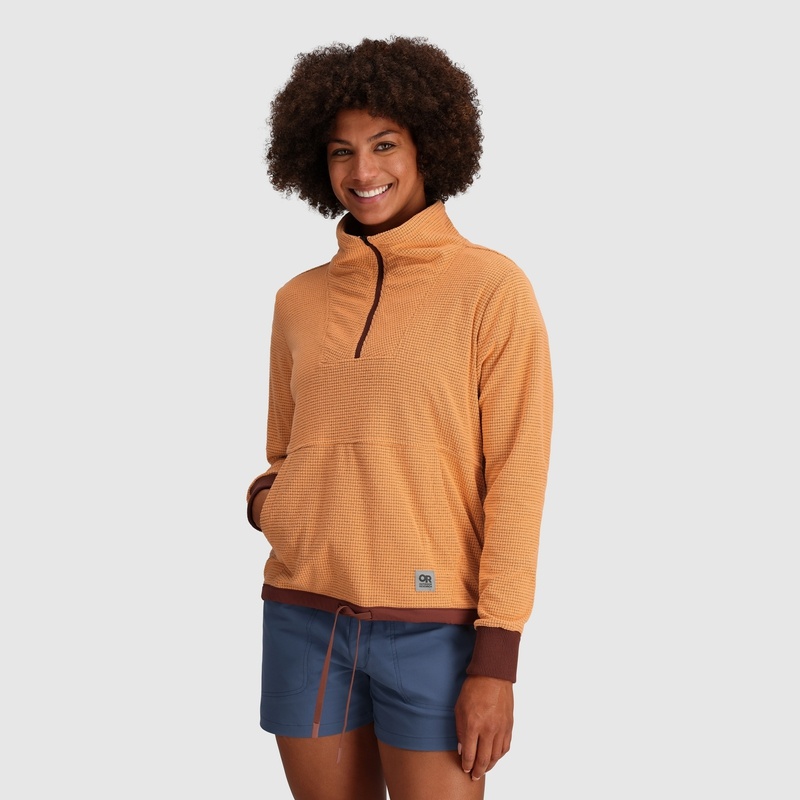 Outdoor Research Trail Mix Quarter Zip Pullover Damen Orange | Österreich-230XNIKDB