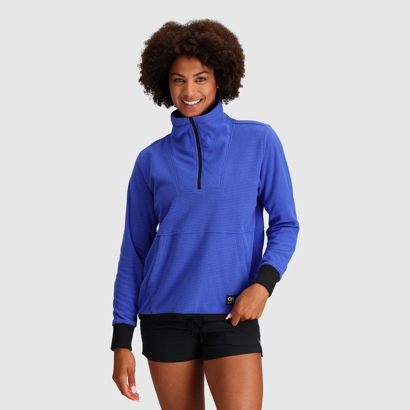 Outdoor Research Trail Mix Quarter Zip Pullover Damen Blau Schwarz | Österreich-439IUPCRH