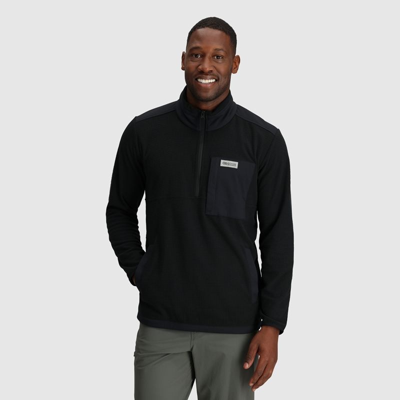 Outdoor Research Trail Mix Quarter Zip Pullover Herren Schwarz | Österreich-783SJAGPR