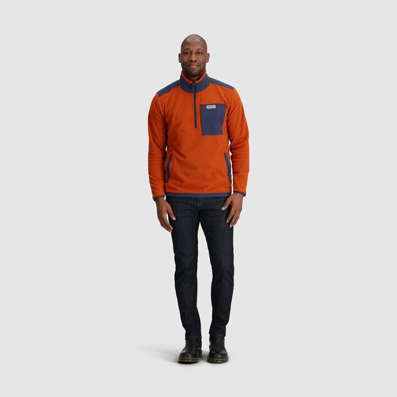 Outdoor Research Trail Mix Quarter Zip Pullover Herren Orange | Österreich-037QYCEUW