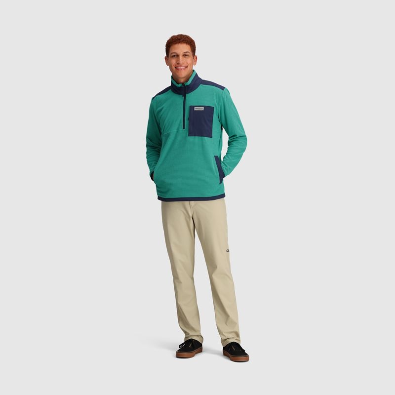 Outdoor Research Trail Mix Quarter Zip Pullover Herren Türkis | Österreich-935MULCJO