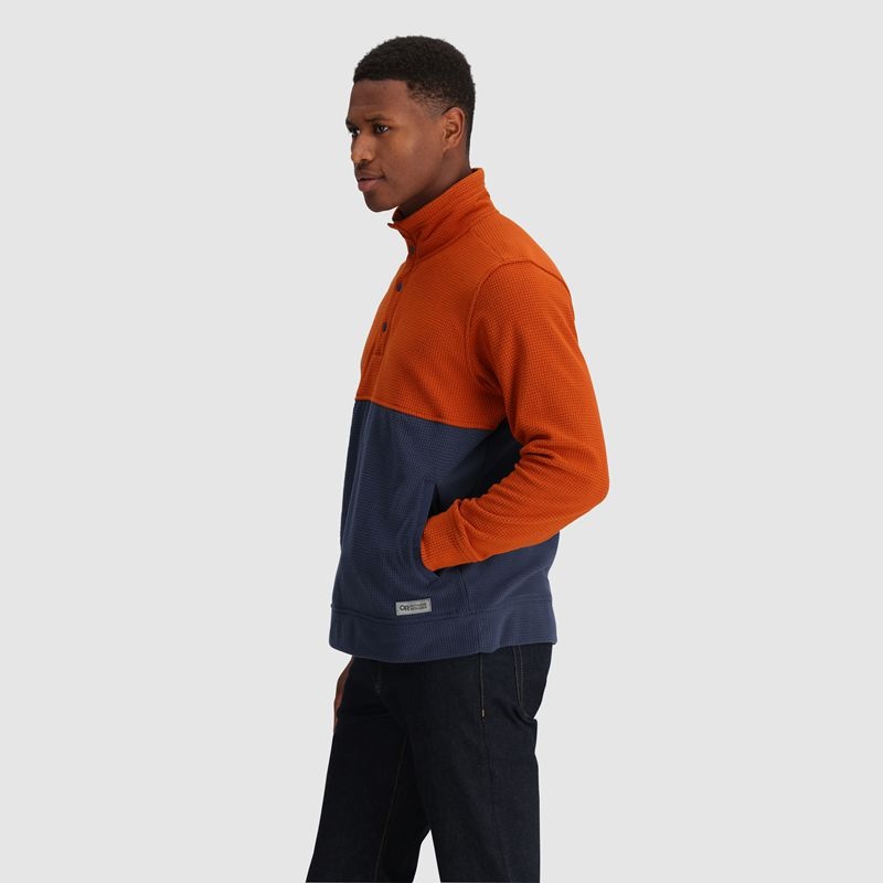 Outdoor Research Trail Mix Snap II Pullover Herren Orange Navy | Österreich-472OZQBWT