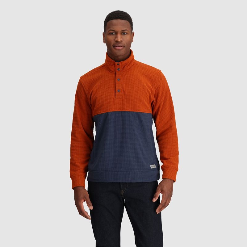 Outdoor Research Trail Mix Snap II Pullover Herren Orange Navy | Österreich-472OZQBWT