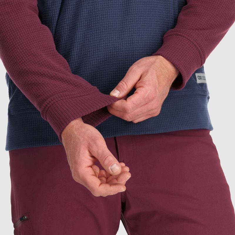 Outdoor Research Trail Mix Snap II Pullover Herren Bordeaux Navy | Österreich-507LEYHJF