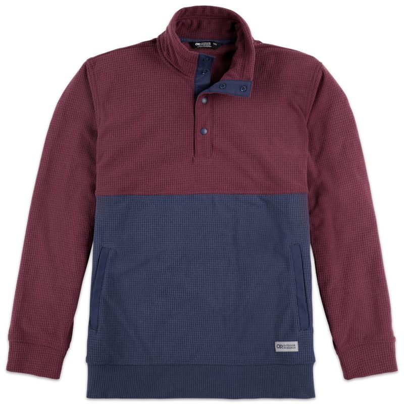 Outdoor Research Trail Mix Snap II Pullover Herren Bordeaux Navy | Österreich-507LEYHJF