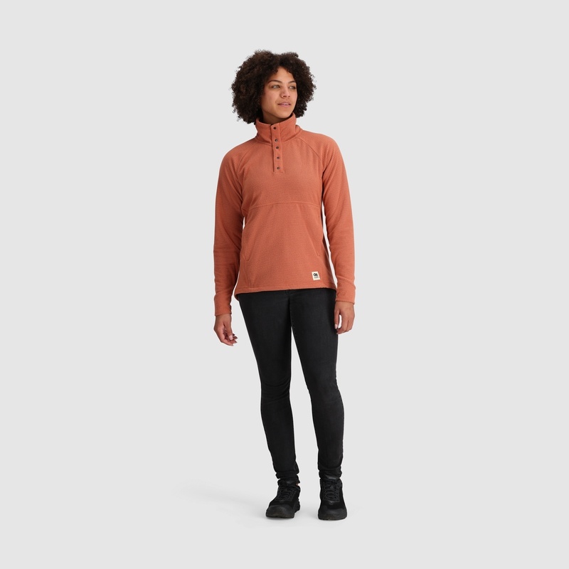 Outdoor Research Trail Mix Snap Pullover Damen Orange | Österreich-359VIDHBE