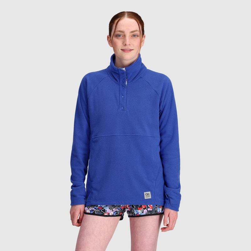 Outdoor Research Trail Mix Snap Pullover Damen Blau | Österreich-518WBHFMT