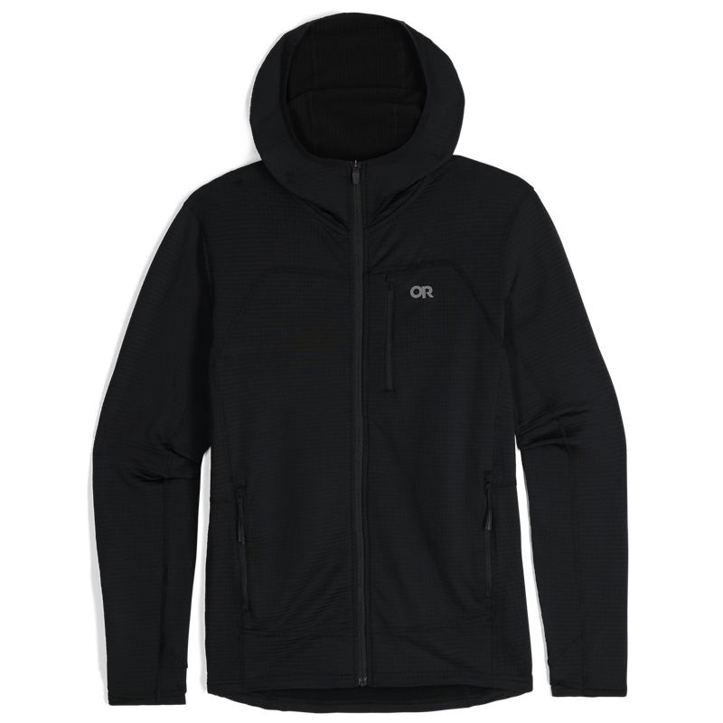 Outdoor Research Vigor Grid Fleece Full Zip Hoodie Herren Schwarz | Österreich-109GXESVI