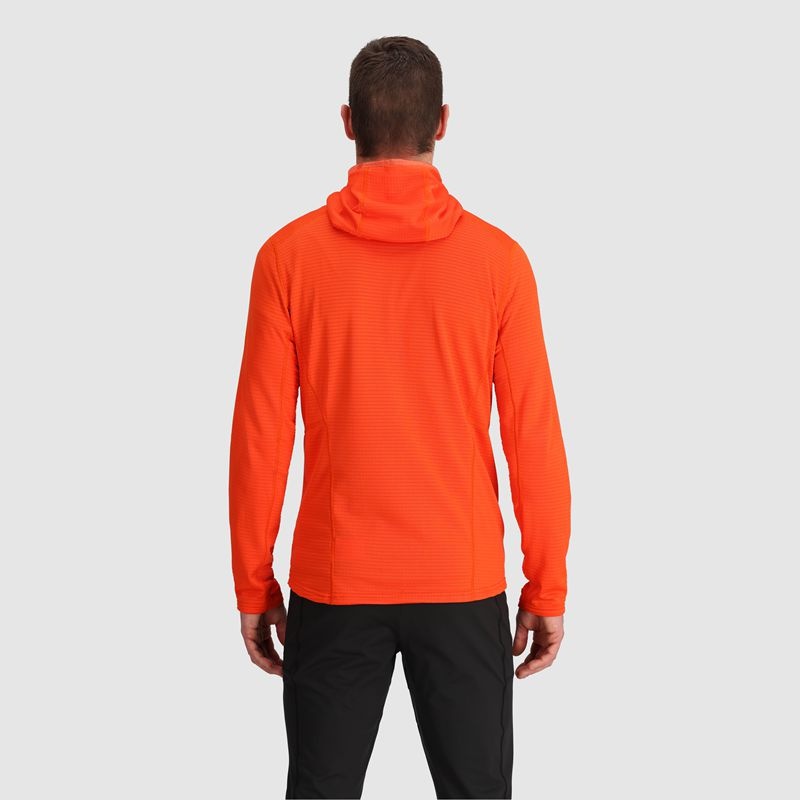 Outdoor Research Vigor Grid Fleece Full Zip Hoodie Herren Orange | Österreich-158IEWFCK