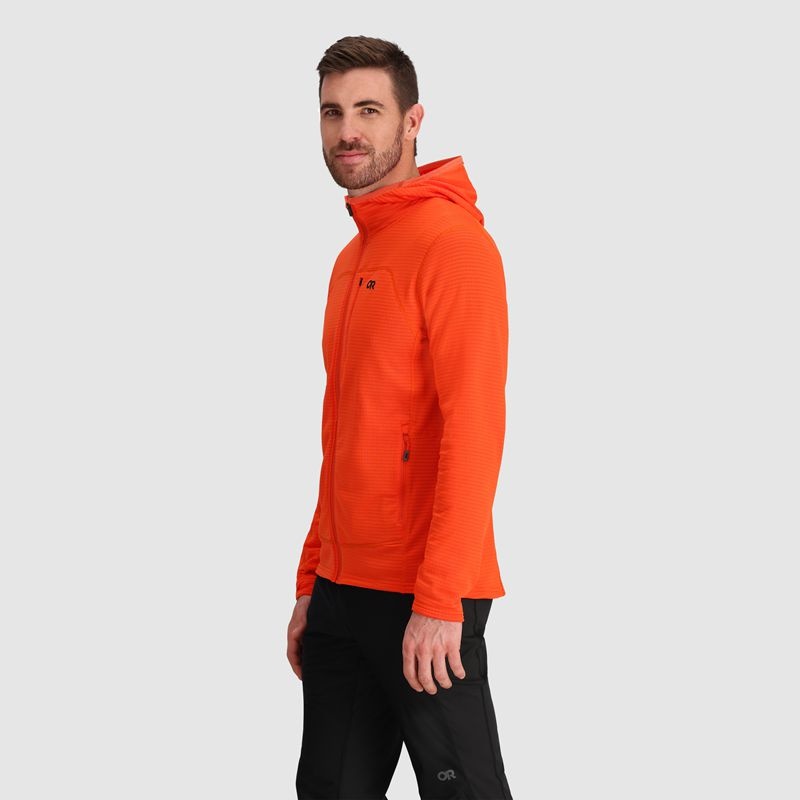 Outdoor Research Vigor Grid Fleece Full Zip Hoodie Herren Orange | Österreich-158IEWFCK