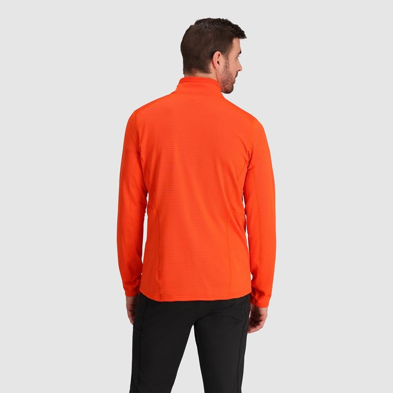 Outdoor Research Vigor Grid Fleece Half Zip Fleece Herren Orange | Österreich-596GYIKWD