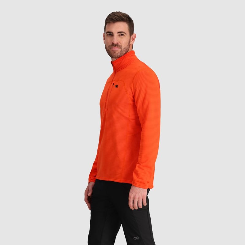 Outdoor Research Vigor Grid Fleece Half Zip Fleece Herren Orange | Österreich-596GYIKWD