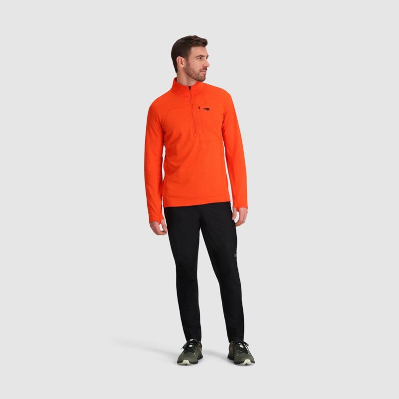 Outdoor Research Vigor Grid Fleece Half Zip Fleece Herren Orange | Österreich-596GYIKWD