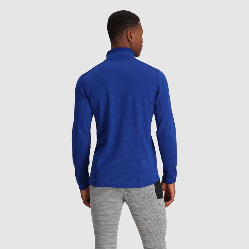 Outdoor Research Vigor Grid Fleece Half Zip Fleece Herren Blau | Österreich-539XWLBZU