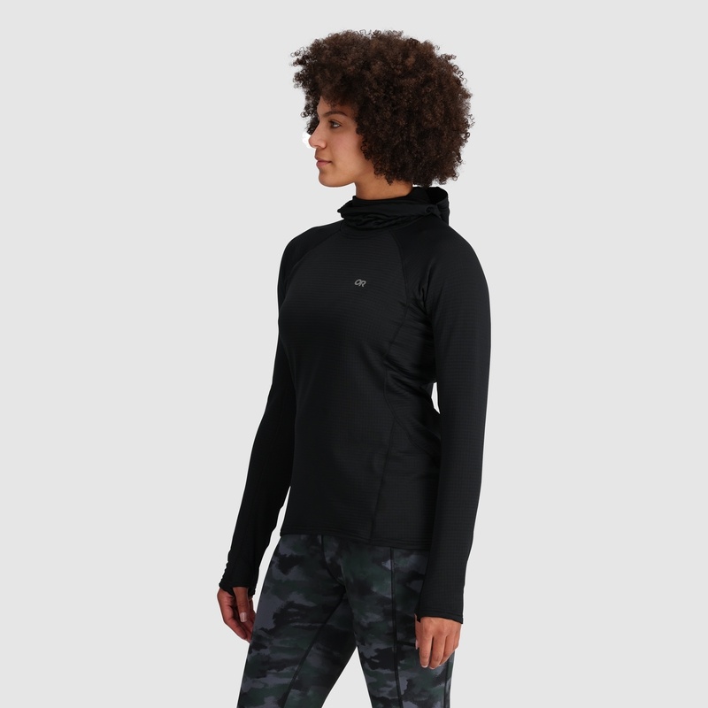 Outdoor Research Vigor Grid Fleece Pullover Hoodie Damen Schwarz | Österreich-560XZDALW