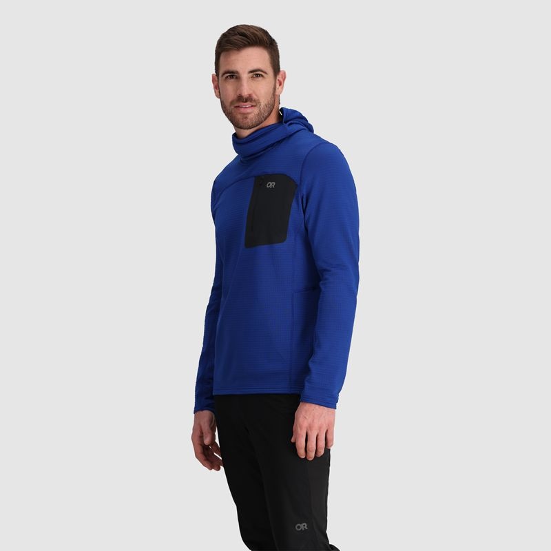 Outdoor Research Vigor Grid Fleece Pullover Hoodie Herren Blau | Österreich-098KFMSGD