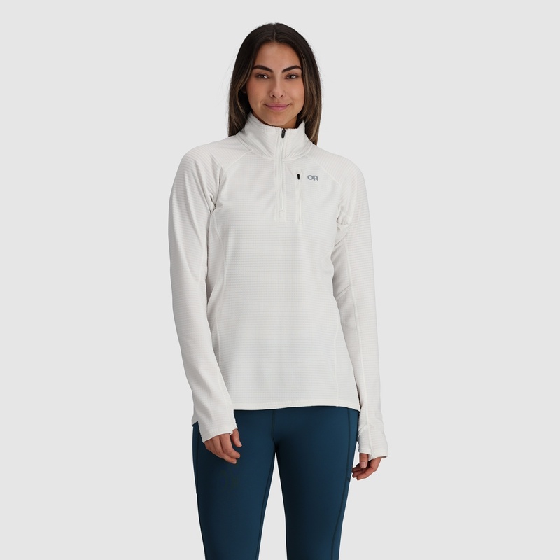 Outdoor Research Vigor Grid Quarter Zip Fleece Damen Weiß | Österreich-018IJAZCR