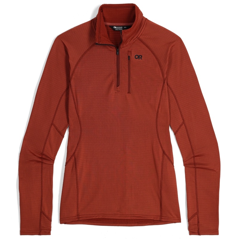 Outdoor Research Vigor Grid Quarter Zip Fleece Damen Rot Braun | Österreich-902VFZPMA