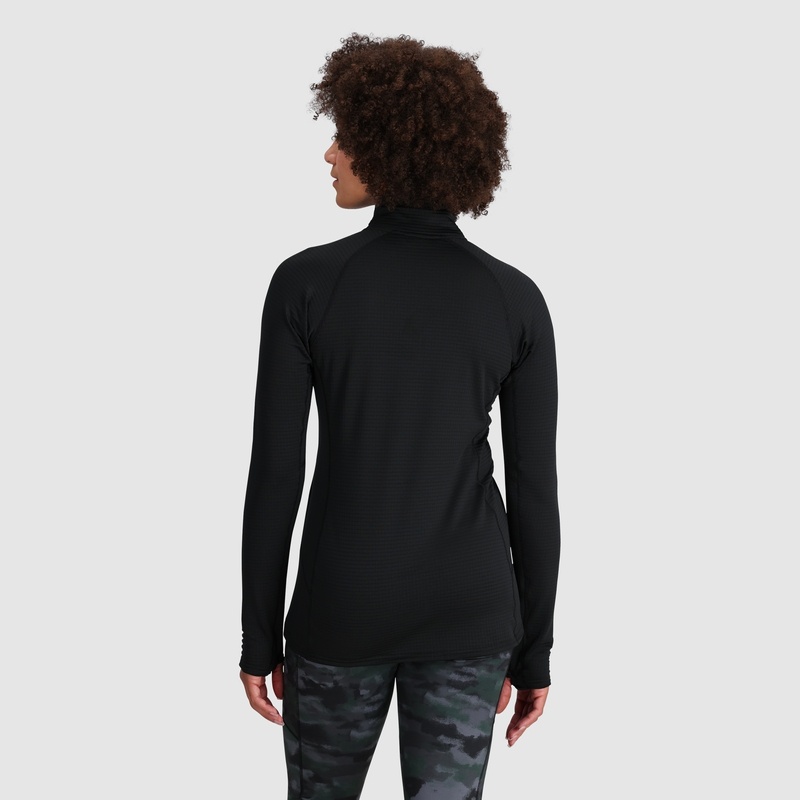 Outdoor Research Vigor Grid Quarter Zip Fleece Damen Schwarz | Österreich-860ITCUQY