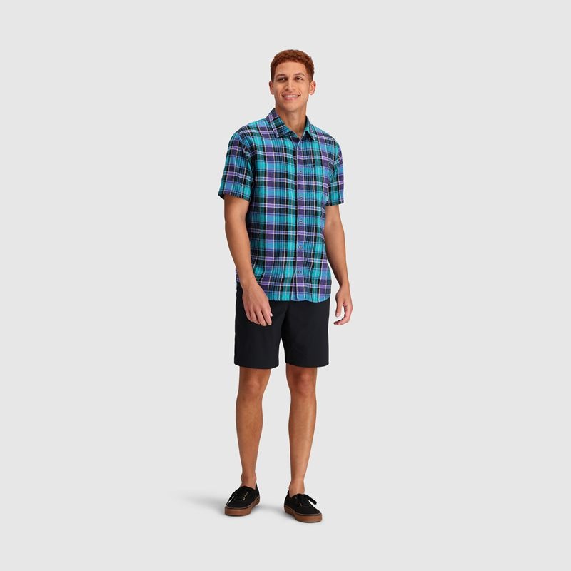 Outdoor Research Weisse Plaid Hemd Herren Türkis Lila | Österreich-941JHZXAS